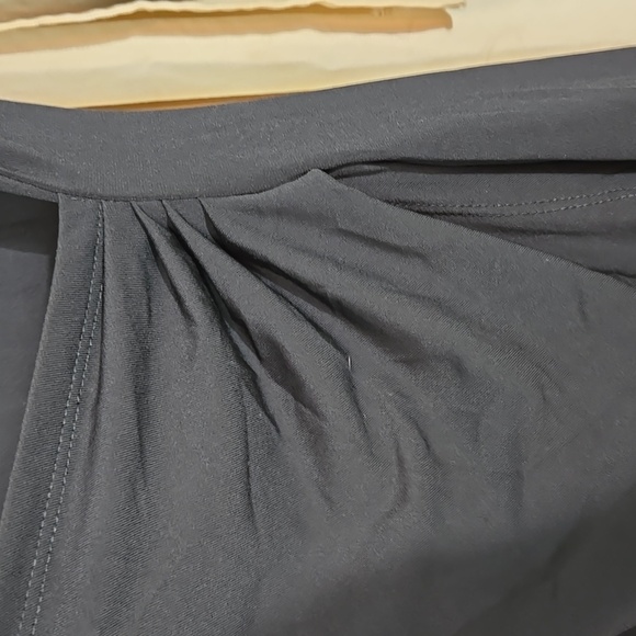 Elegant Black Studded Faux Wrap Dress In Size XS - Picture 4 of 11